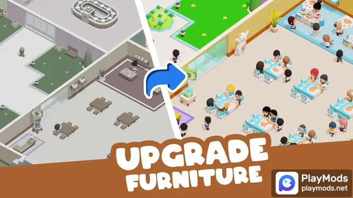 Mini Restaurant: Food Tycoon<span>(Speed change)</span> screenshot image 1_Popularmodapk.com