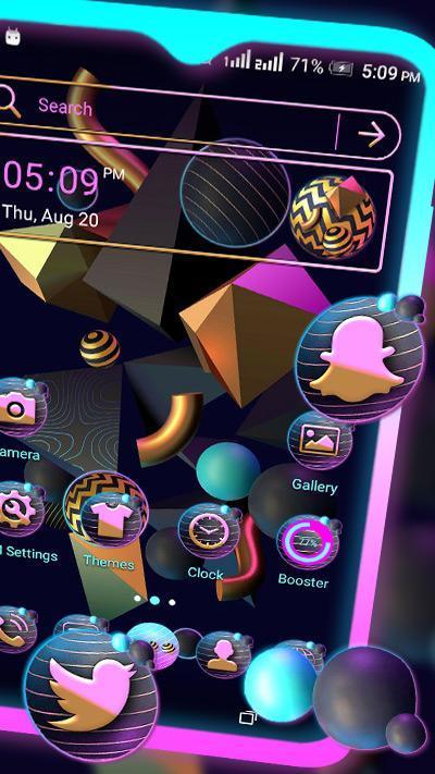3D Shapes Launcher Theme screenshot image 3_Popularmodapk.com