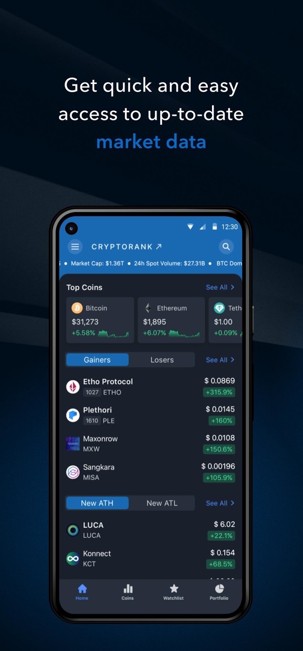 CryptoRank Tracker & Portfolio screenshot image 2_Popularmodapk.com