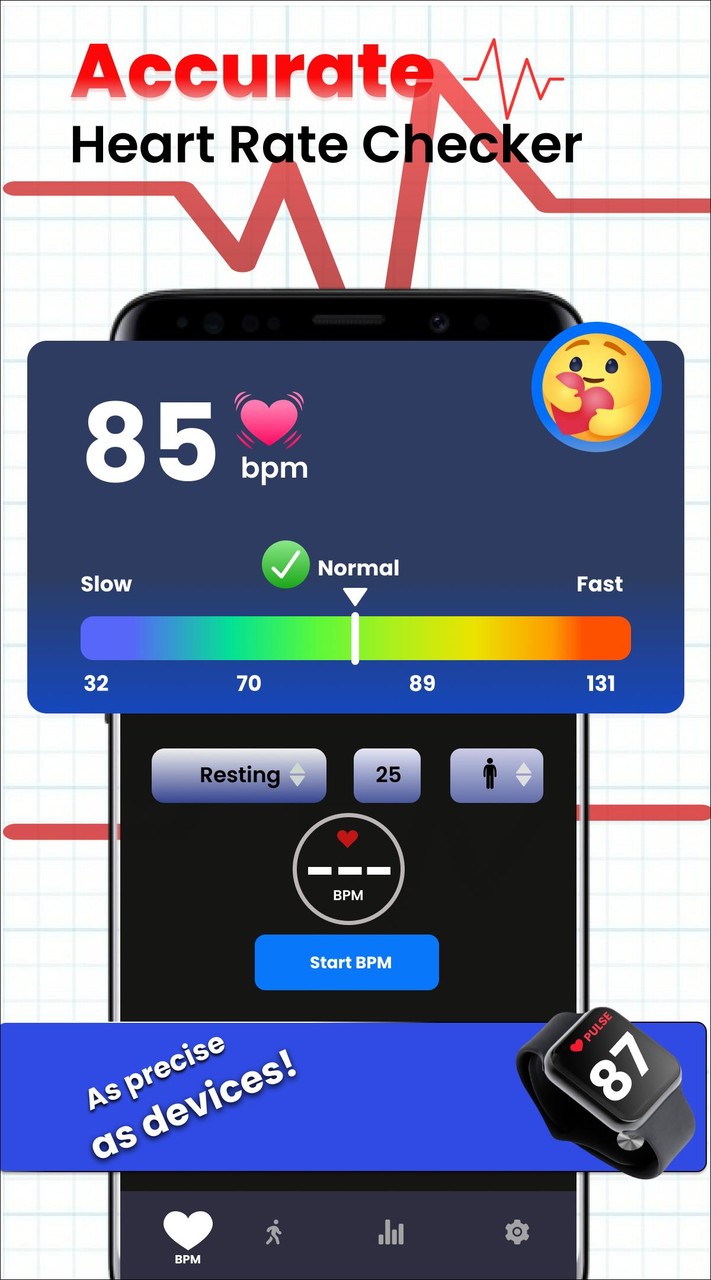 Heart Rate Monitor Pulse App screenshot image 6_Popularmodapk.com