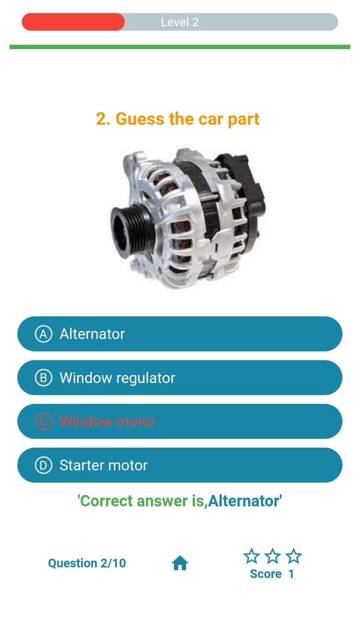 Car parts Quiz Game screenshot image 2_Popularmodapk.com