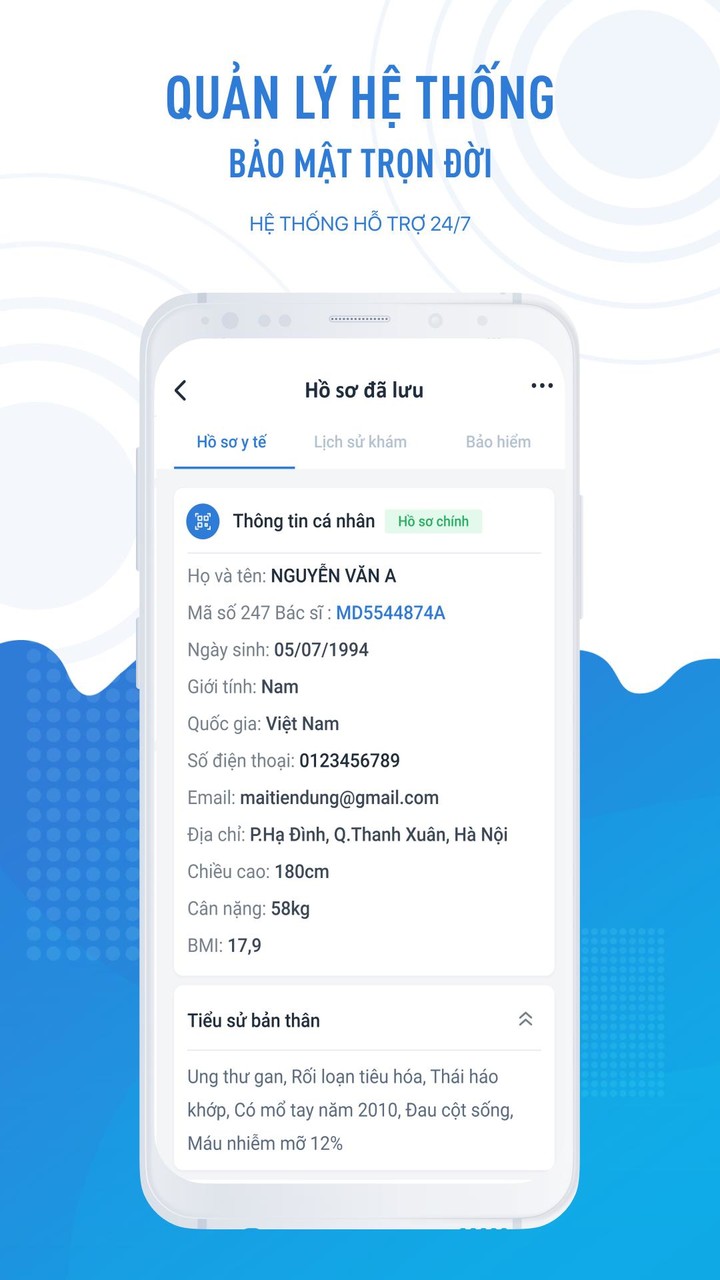 247 Bác sĩ - Y bạ điện tử, CSYT, đặt lịch, kết quả screenshot image 5_Popularmodapk.com