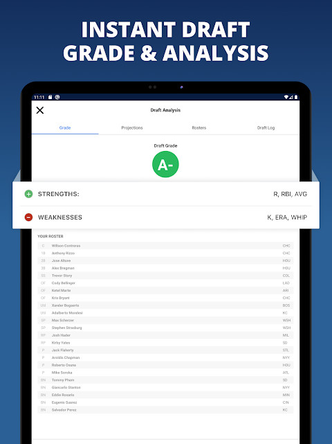 Fantasy Baseball Draft Wizard screenshot image 10_Popularmodapk.com