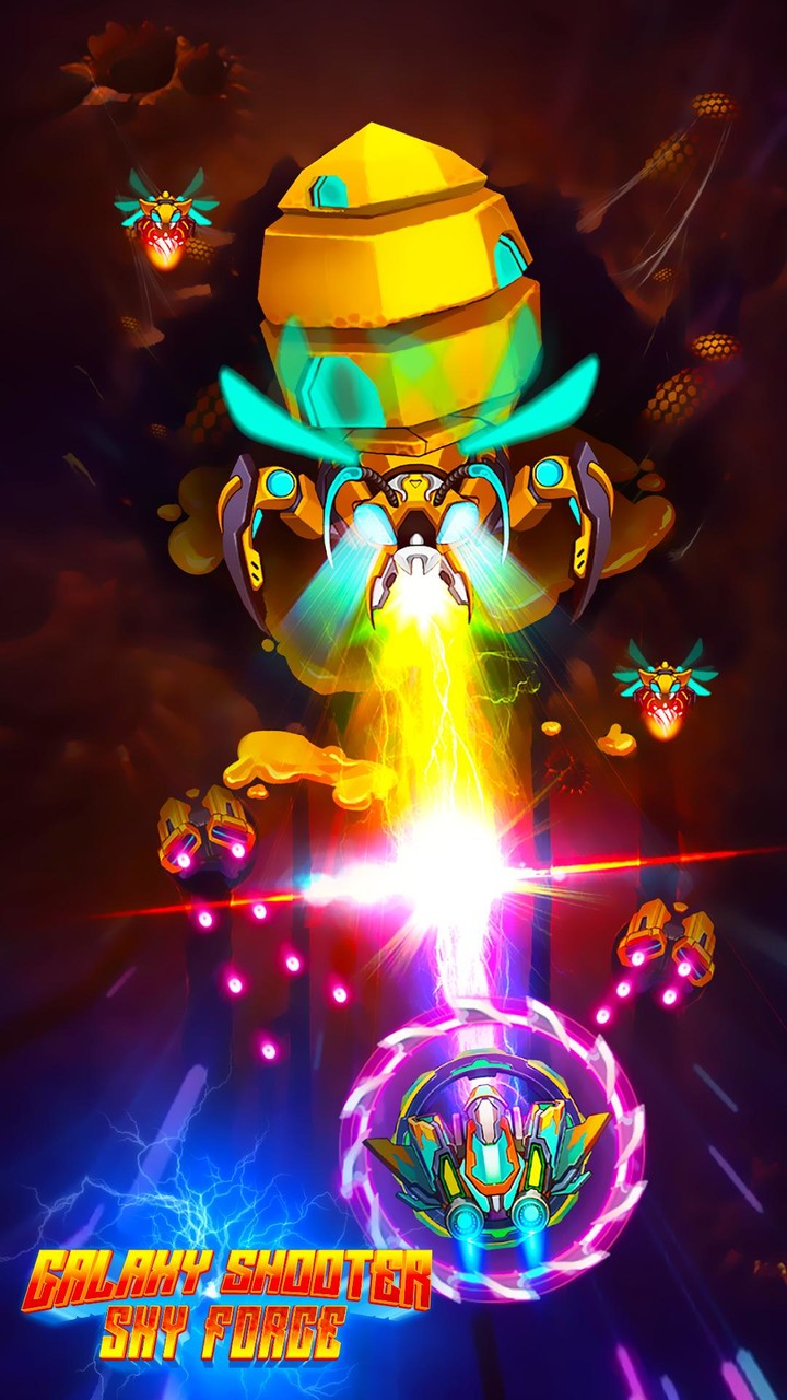Galaxy Shooter Sky Force screenshot image 3_Popularmodapk.com