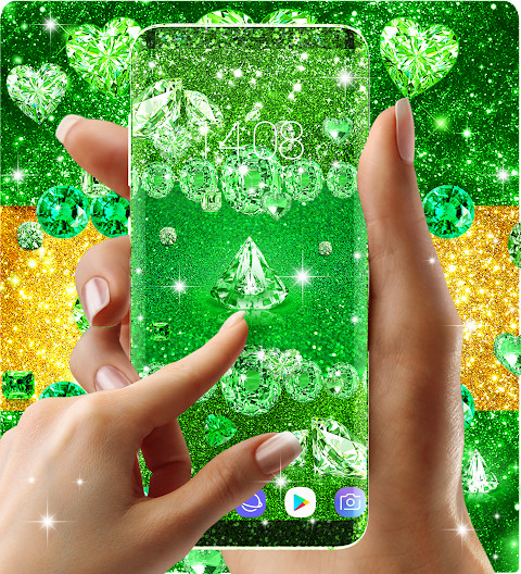 Green diamond shiny wallpapers screenshot image 3_Popularmodapk.com