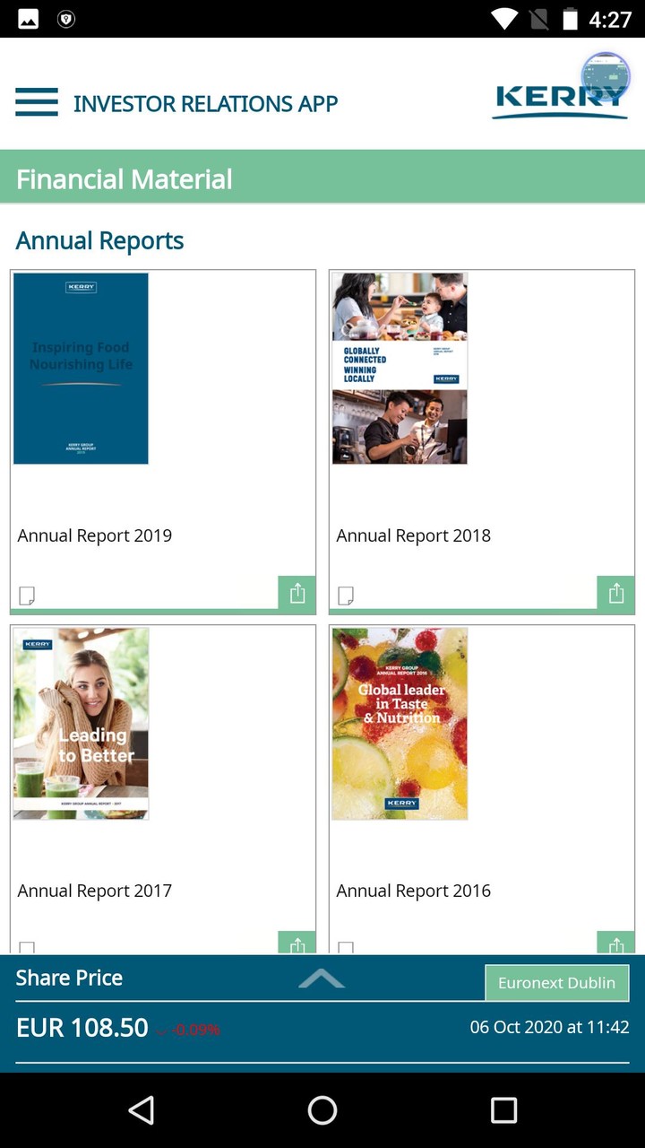 Kerry Group Investor Relations screenshot image 3_Popularmodapk.com