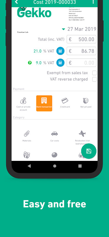 Gekko Cost - Receipt scanner for freelancers screenshot image 4_Popularmodapk.com