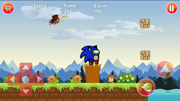 bleu hedgehog Runner Dash<span>(Unlimited Money)</span> screenshot image 1_Popularmodapk.com