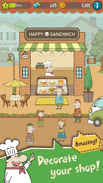 Happy Sandwich Cafe(Unlimited Money) screenshot image 5_Popularmodapk.com
