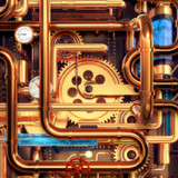 Cool Wallpapers and Keyboard - Steampunk Pipes5.0.32_Popularmodapk.com