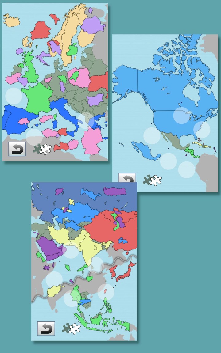 World map jigsaw puzzle screenshot image 3_Popularmodapk.com