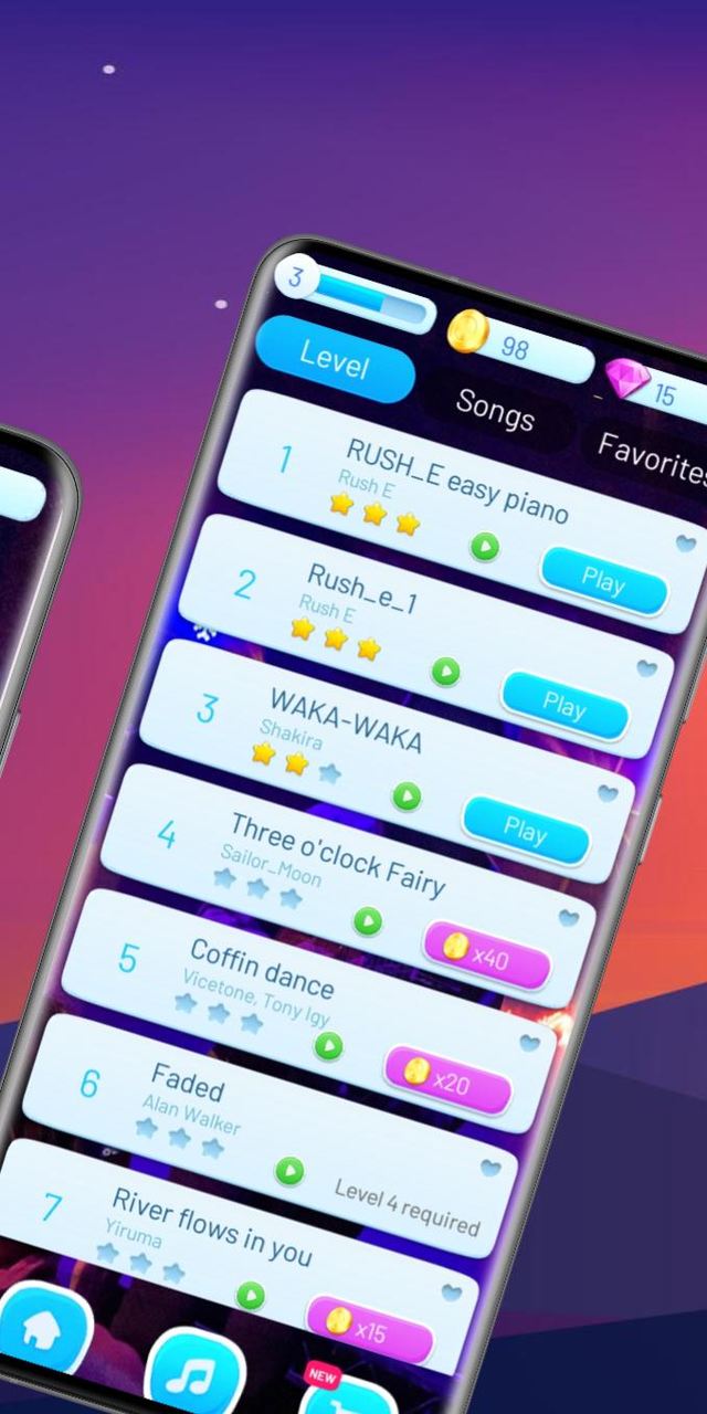 Rush E Piano tiles screenshot image 2_Popularmodapk.com