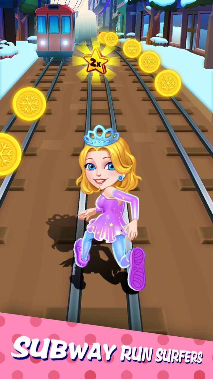 Subway Ice Princess Surfers screenshot image 1_Popularmodapk.com