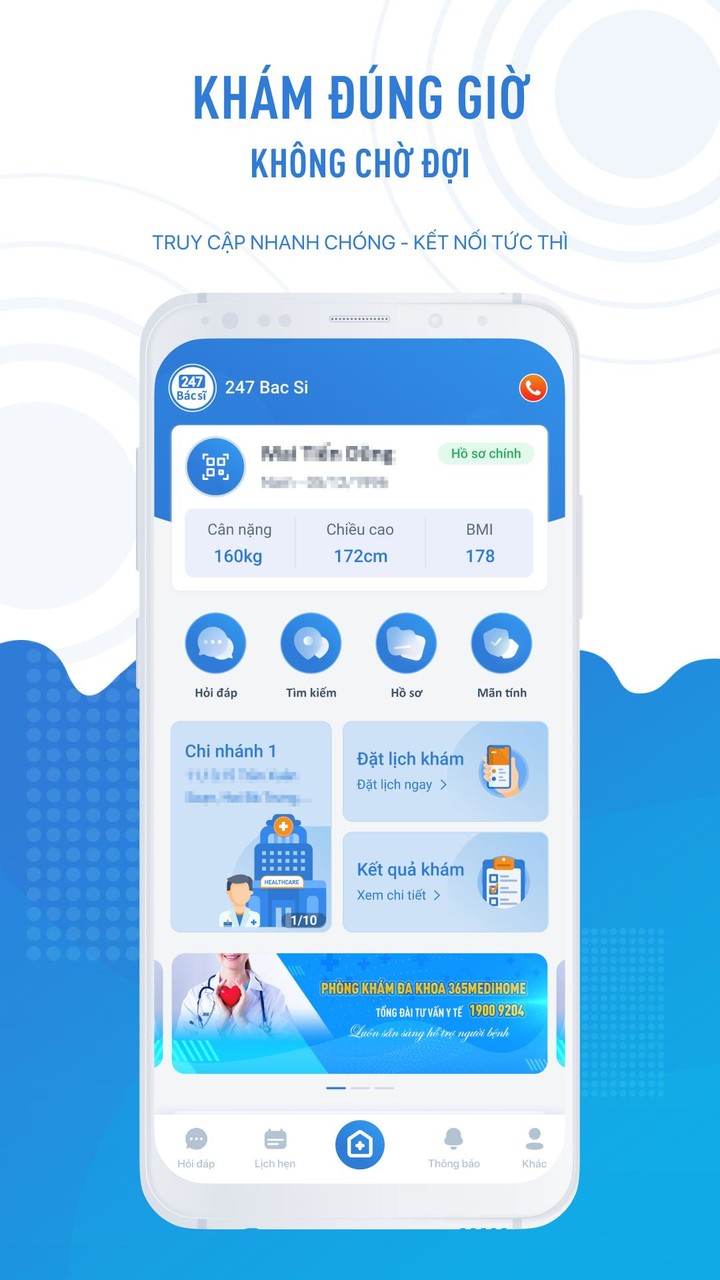 247 Bác sĩ - Y bạ điện tử, CSYT, đặt lịch, kết quả screenshot image 3_Popularmodapk.com