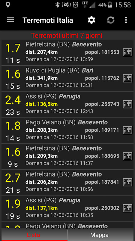 Terremoti Italia screenshot image 1_Popularmodapk.com