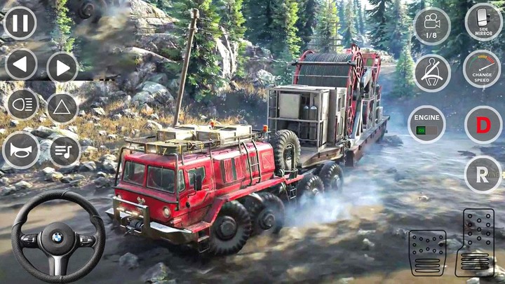 Snow Mud Truck Runner Offroad screenshot image 3_Popularmodapk.com