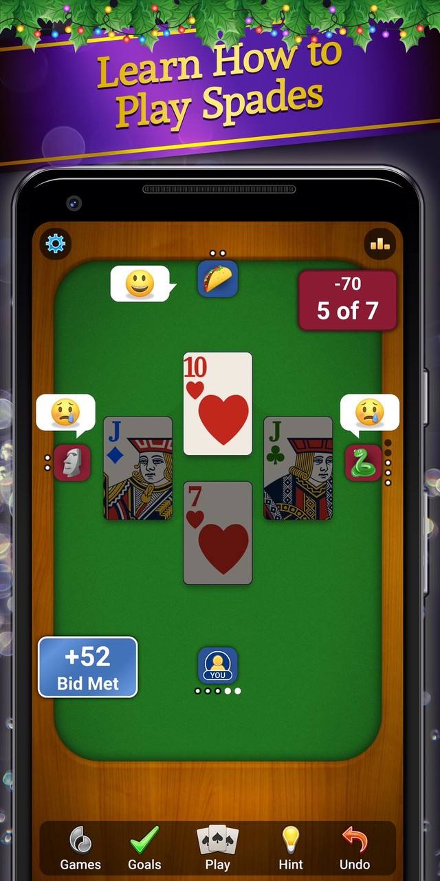 Spades: Classic Card Games screenshot image 1_Popularmodapk.com