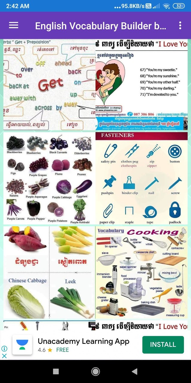 English Vocabulary: Charts, Tables with Images screenshot image 9_Popularmodapk.com
