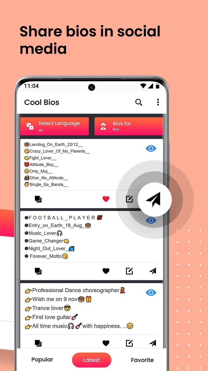 Stylish Bio Quotes with Emojis: Killer & Royal screenshot image 5_Popularmodapk.com