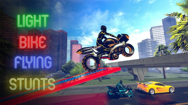 Light Bike Flying Stunts screenshot image 3_Popularmodapk.com