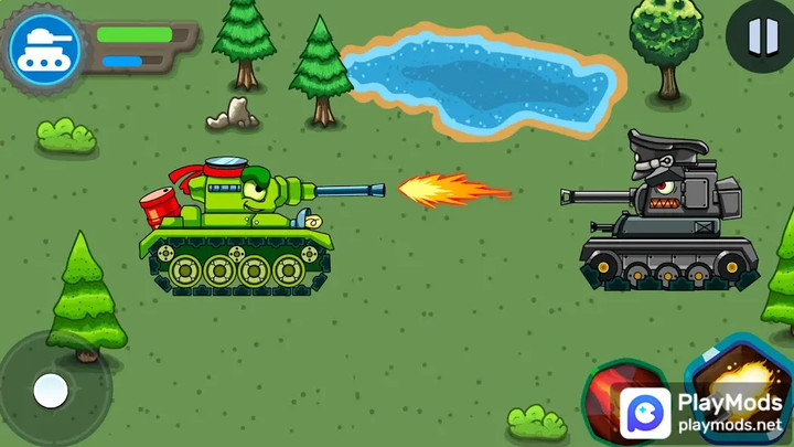 Tank battle: Tanks War 2D<span>(not attack)</span> screenshot image 5_Popularmodapk.com