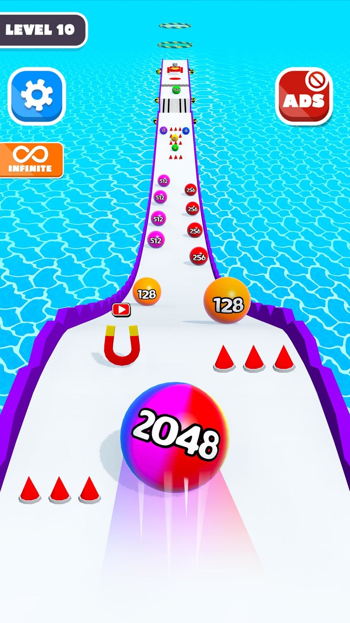 Merge Number 2048 - Ball Games screenshot image 2_Popularmodapk.com