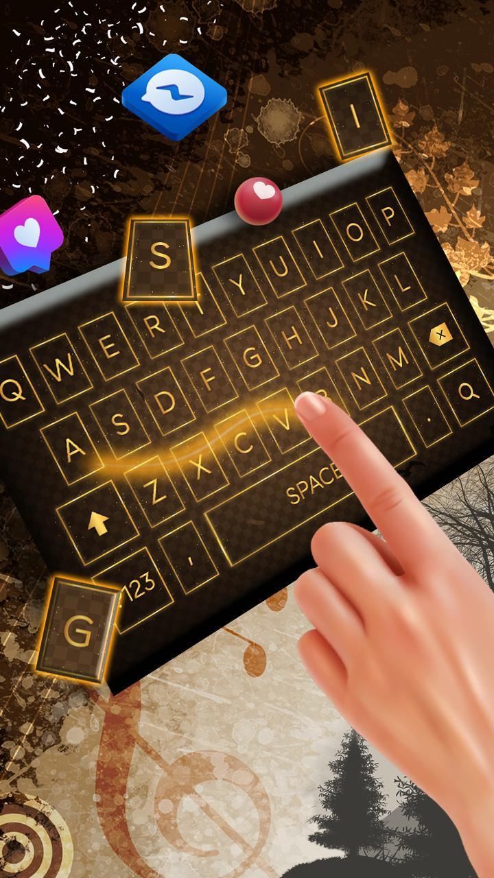 Transparent Golden Keyboard screenshot image 5_Popularmodapk.com