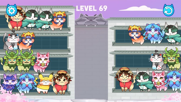 Cat Sort Color: Classic Puzzle screenshot image 1_Popularmodapk.com