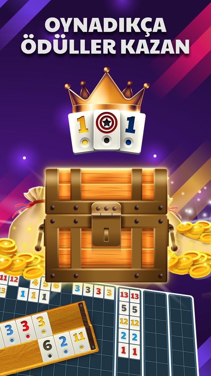 101 Okey - İnternetsiz screenshot image 3_Popularmodapk.com