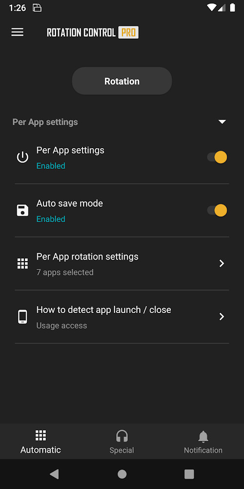 Rotation Control Pro<span>(Full Paid)</span> screenshot image 1_Popularmodapk.com