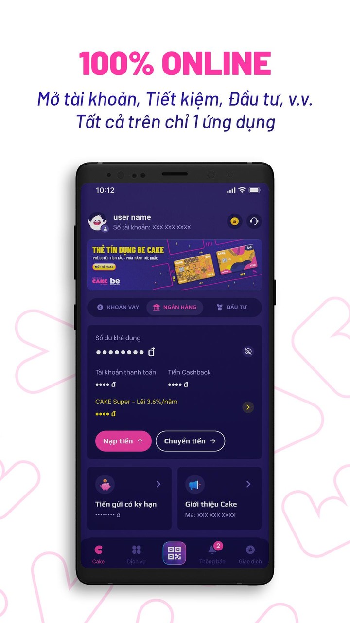 CAKE - Digital Banking screenshot image 2_Popularmodapk.com