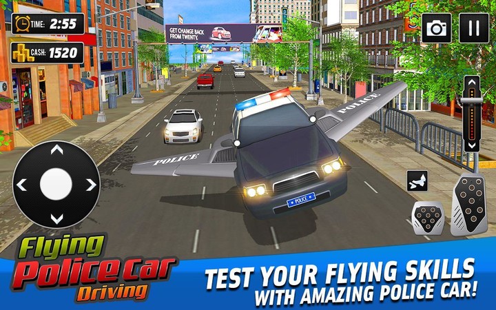 Flying Police Car Driving Game screenshot image 4_Popularmodapk.com