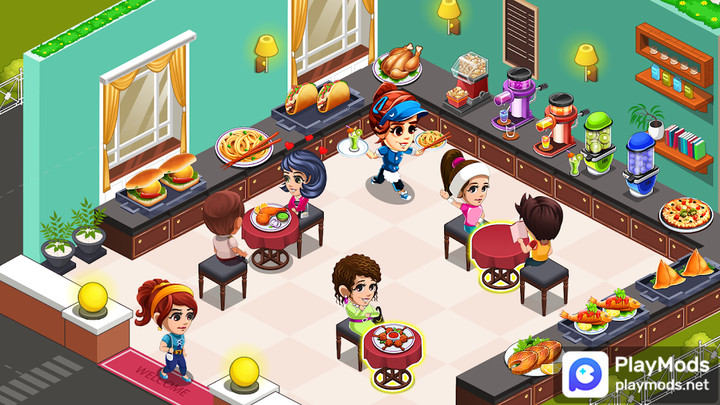Cooking Restaurant Kitchen<span>(Unlimited gold)</span> screenshot image 1_Popularmodapk.com