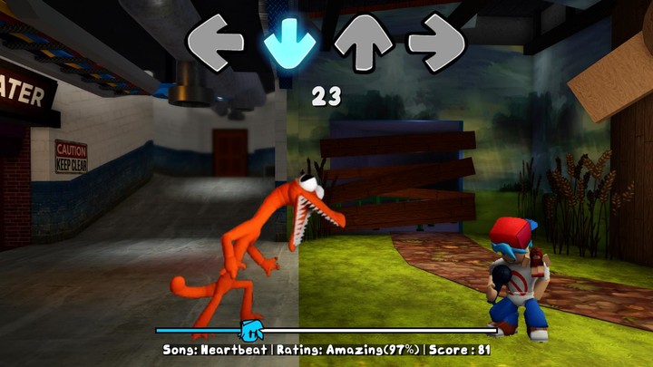 Orange Rainbow Friends FNF Mod screenshot image 2_Popularmodapk.com