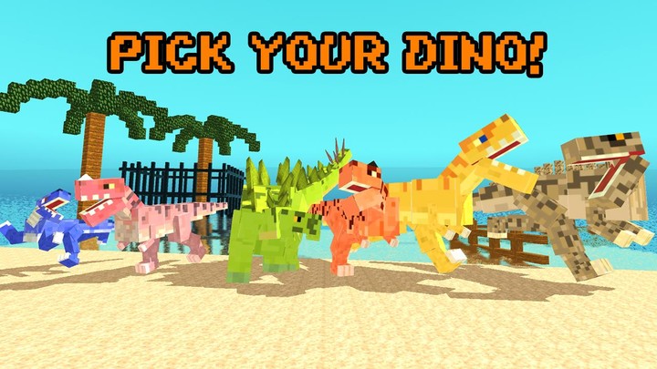 Blocky Dino Park Dino Arena screenshot image 1_Popularmodapk.com