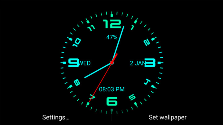 Analog Clock Live Wallpaper screenshot image 3_Popularmodapk.com