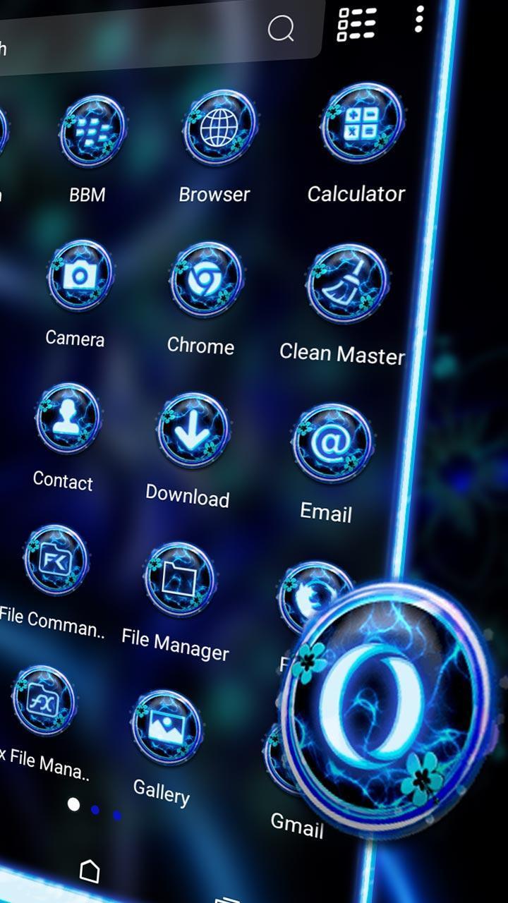 Dark Blue Fractal Theme Launcher screenshot image 7_Popularmodapk.com