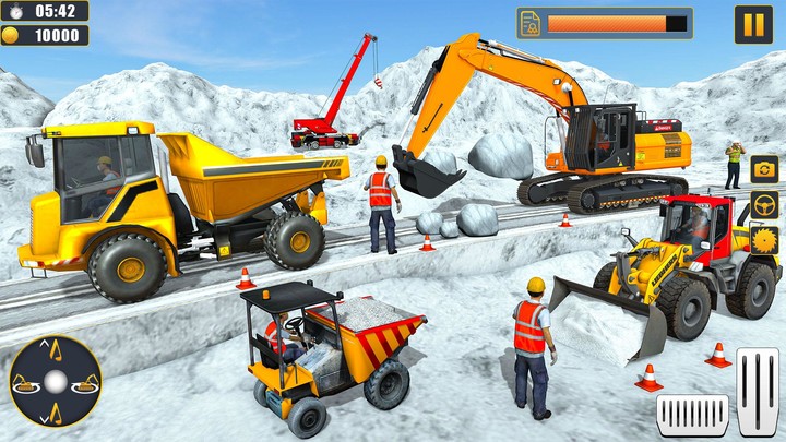 Snow Excavator Simulator Games screenshot image 2_Popularmodapk.com