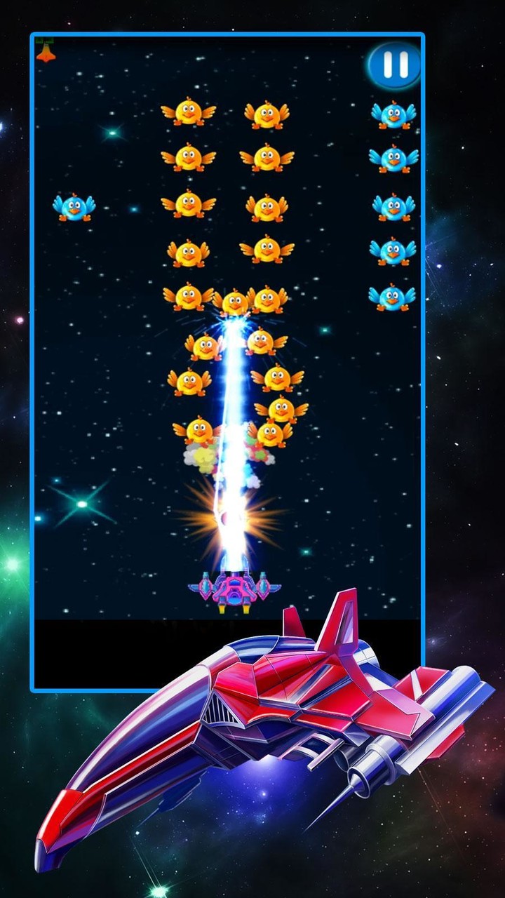 Chicken Shooter: Galaxy Attack screenshot image 4_Popularmodapk.com