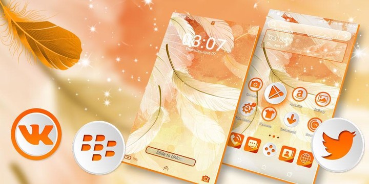 Feather Light Launcher Theme screenshot image 2_Popularmodapk.com