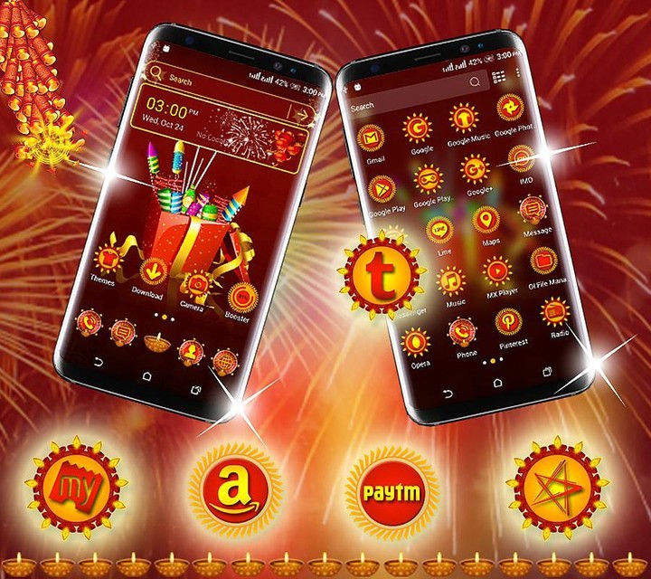 Diwali Crackers Launcher Theme screenshot image 3_Popularmodapk.com
