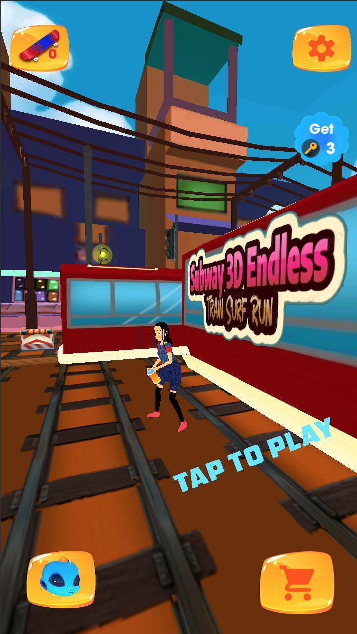 Subway 3D Endles Train SurfRun screenshot image 1_Popularmodapk.com