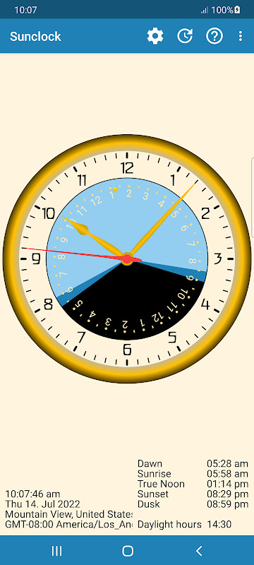 Sunclock - Sunrise Sunset Moon screenshot image 13_Popularmodapk.com