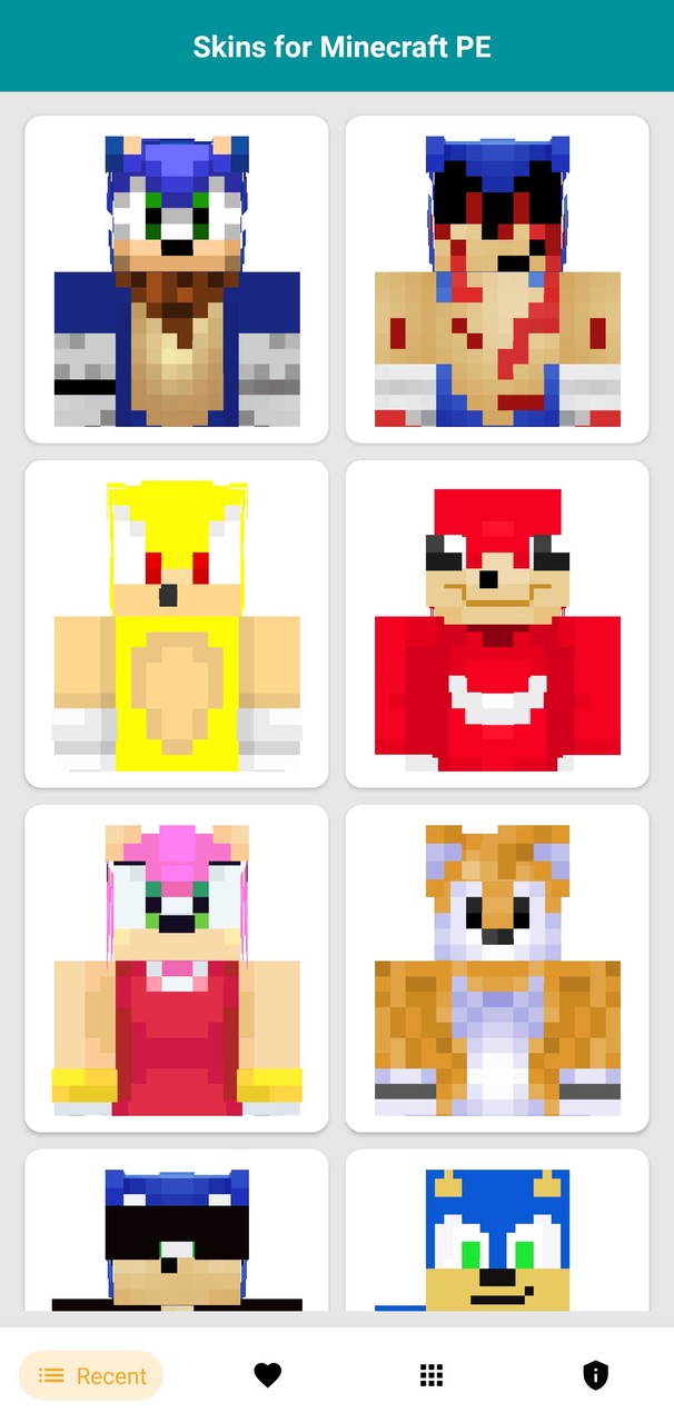 Soni Skins for Minecraft screenshot image 6_Popularmodapk.com