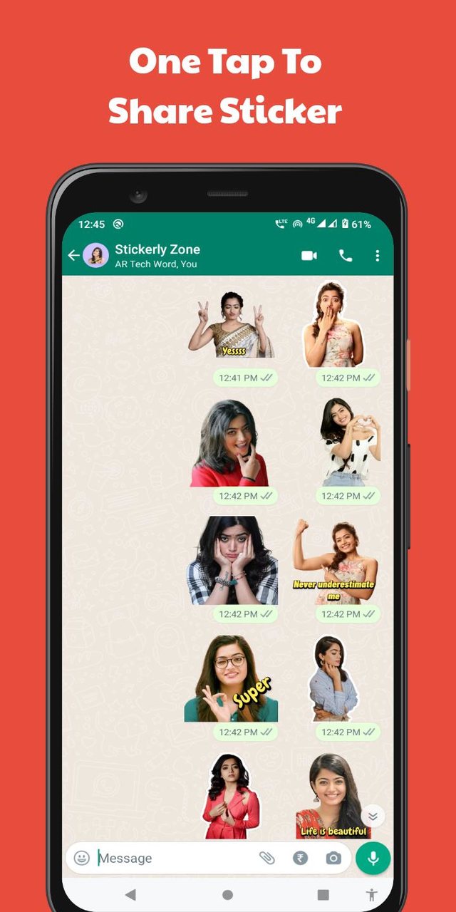 Rashmika Mandanna - WASticker screenshot image 2_Popularmodapk.com