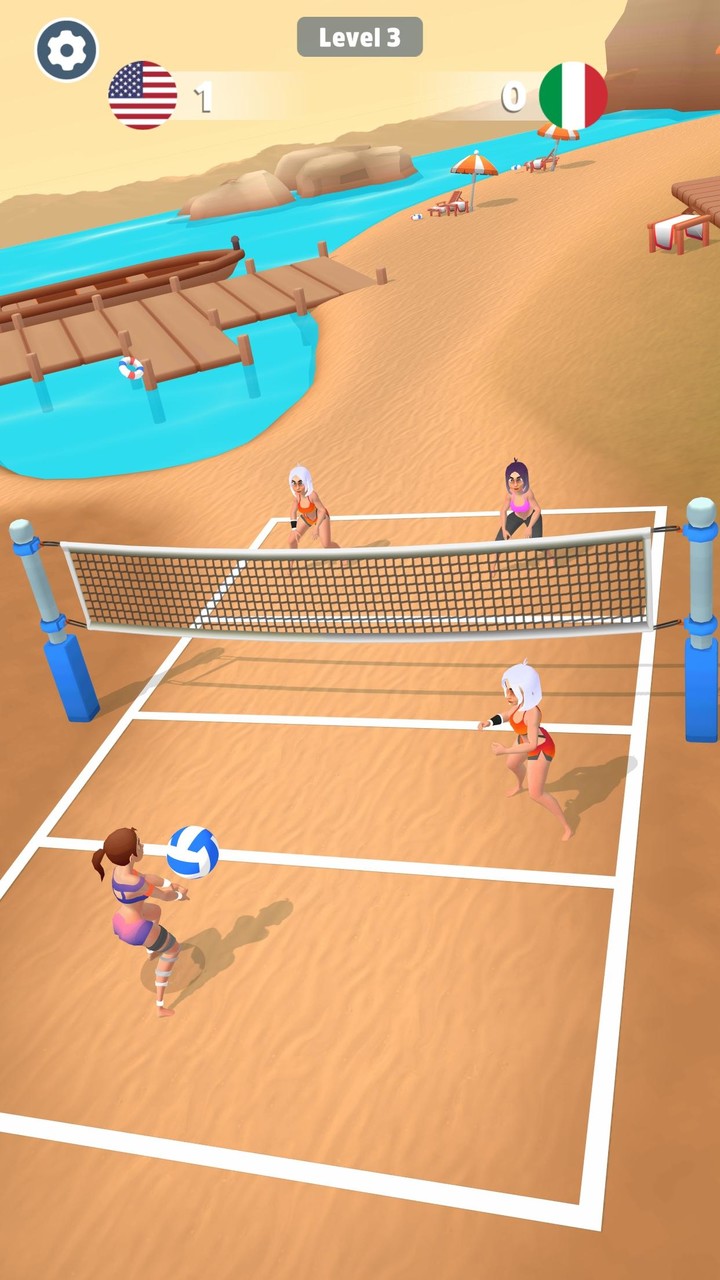 Beach Volleyball Game screenshot image 2_Popularmodapk.com