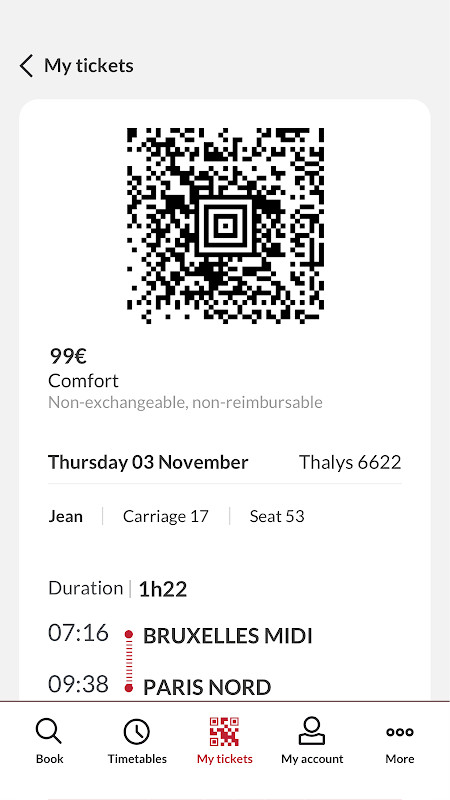 Thalys - International trains screenshot image 7_Popularmodapk.com