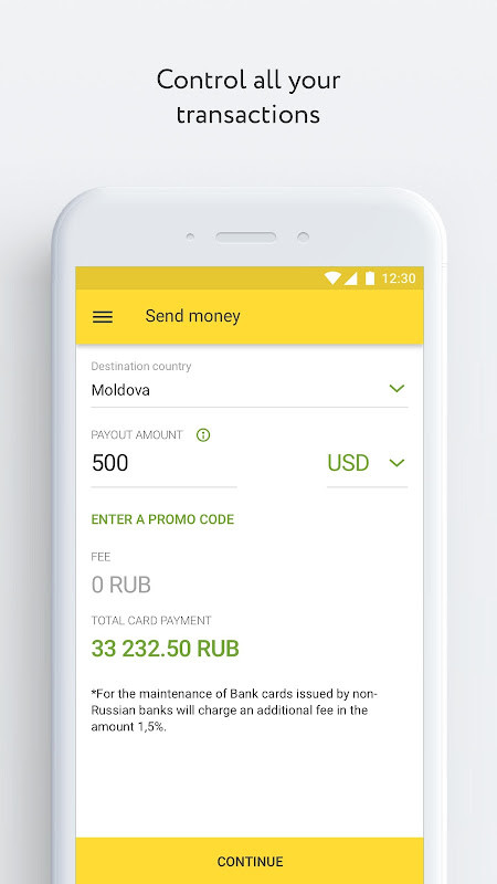Unistream Money transfers screenshot image 3_Popularmodapk.com
