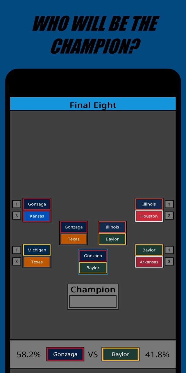 March Sadness - Bracket Sim screenshot image 9_Popularmodapk.com