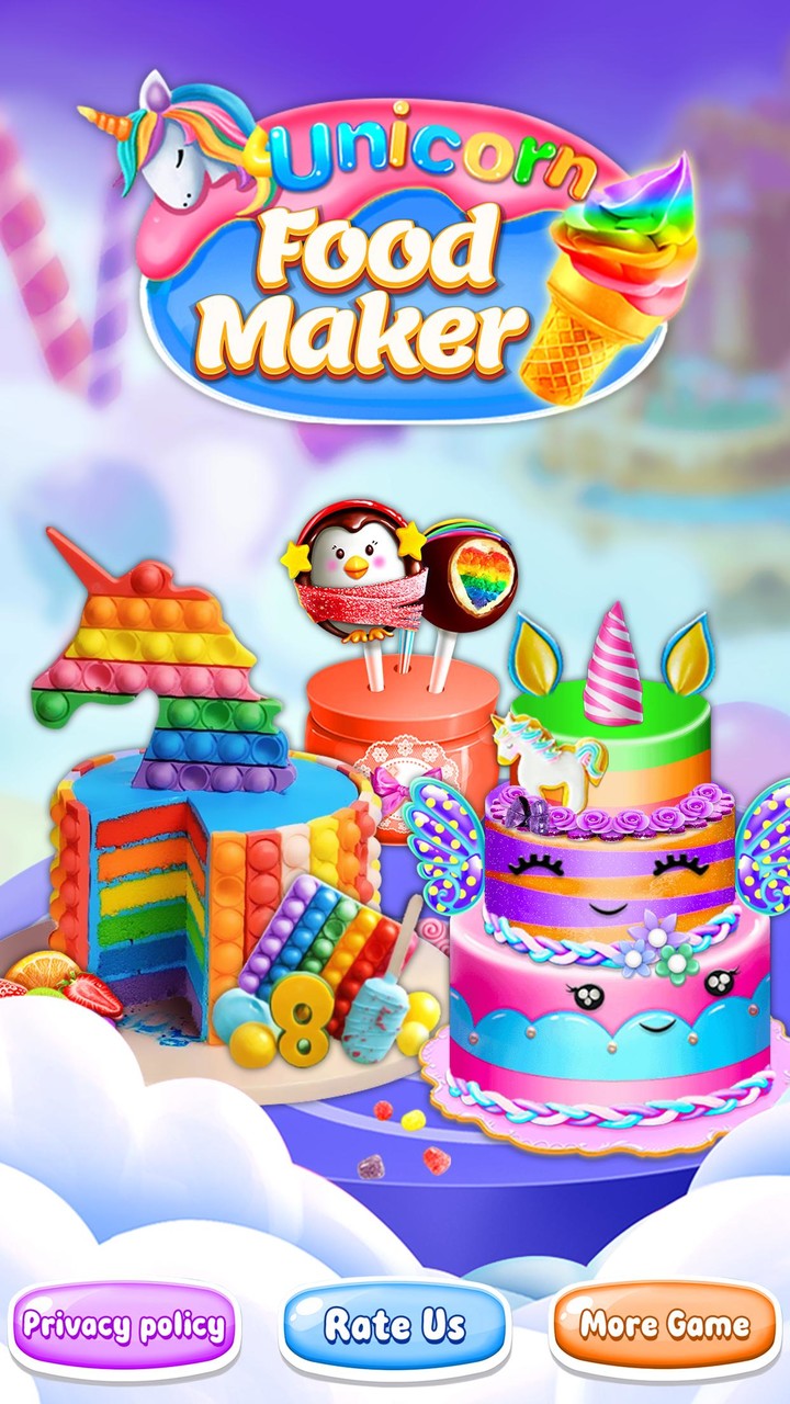 Unicorn Cake Maker-Bakery Game screenshot image 1_Popularmodapk.com